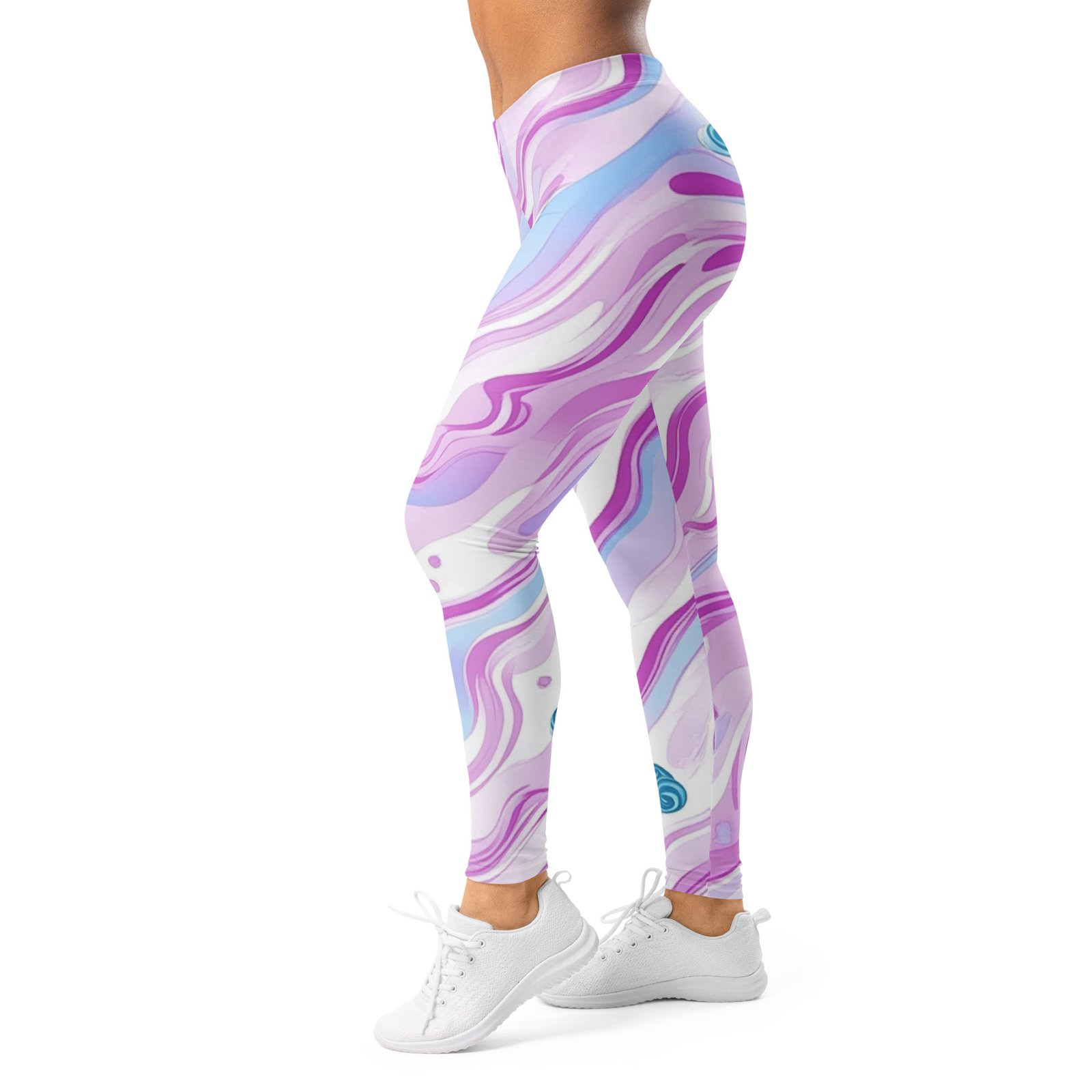Pastel Swirl Leggings Dreamy Pink Purple Wave Yoga Pants Pastel Swirl Leggings Dreamy Pink Purple Wave Yoga Pants