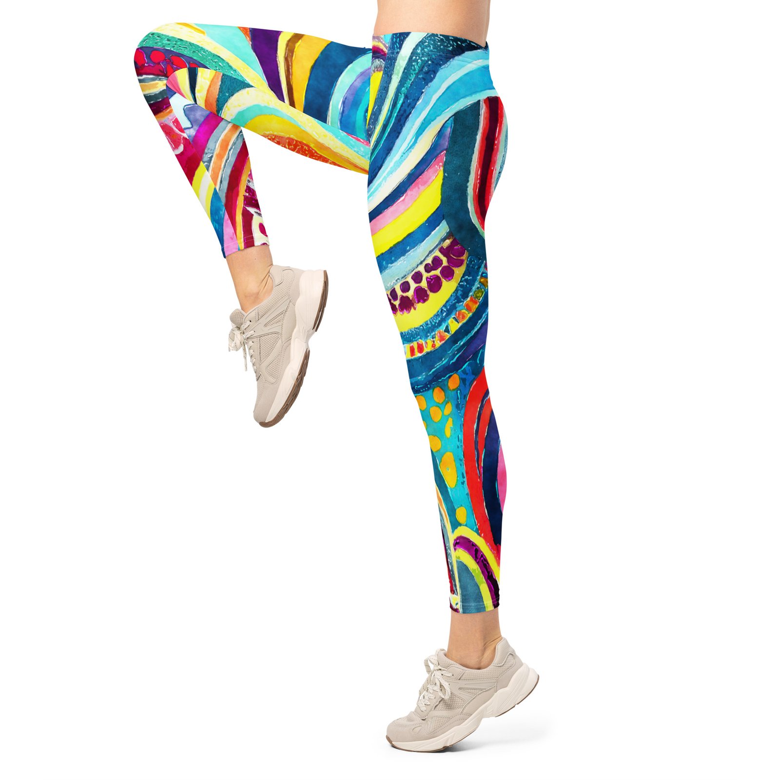 Psychedelic Abstract Leggings Vibrant Yoga Pants Psychedelic Abstract Leggings Vibrant Yoga Pants
