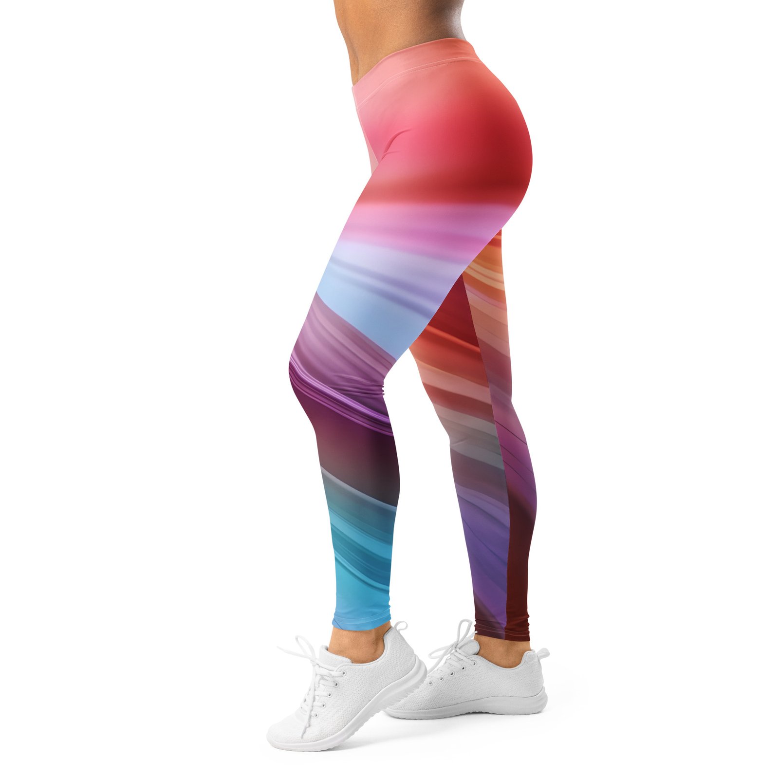 Colorful Gradient Leggings Smooth Wave Yoga Pants Colorful Gradient Leggings Smooth Wave Yoga Pants