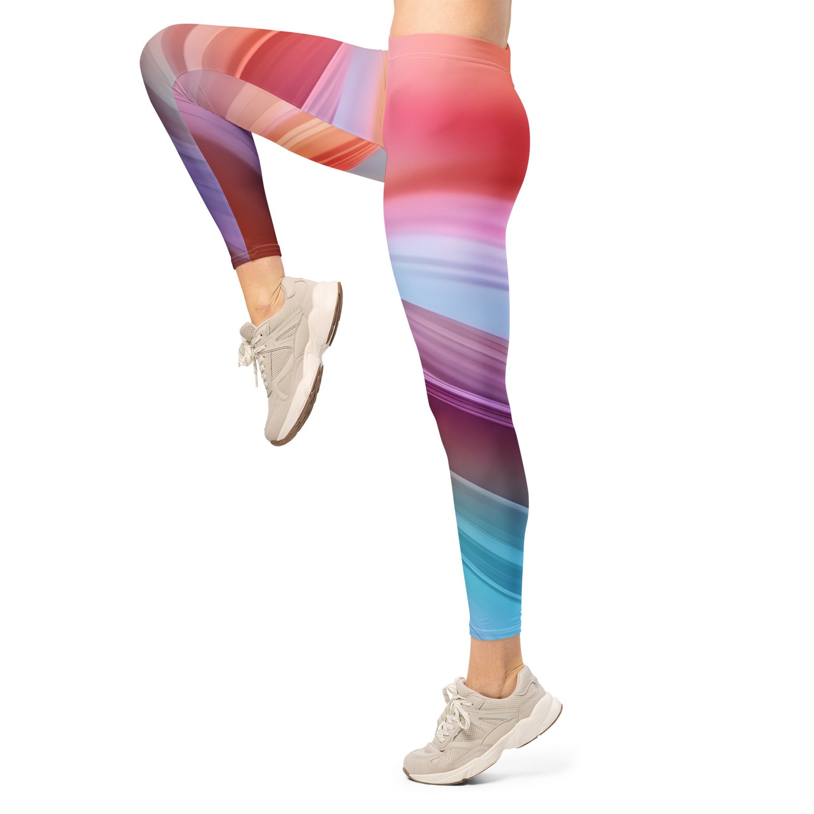 Colorful Gradient Leggings Smooth Wave Yoga Pants Colorful Gradient Leggings Smooth Wave Yoga Pants