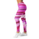 Pink Swirl Leggings Vibrant Abstract Yoga Pants