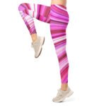 Pink Swirl Leggings Vibrant Abstract Yoga Pants