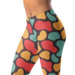 Retro Abstract Leggings Vintage Color Block Yoga Pants