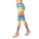 Rainbow Stripe Leggings Colorful Yoga Pants