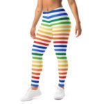 Rainbow Stripe Leggings Colorful Yoga Pants