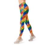 Colorful Diamond Leggings Vibrant Geometric Yoga Pants