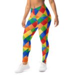 Colorful Diamond Leggings Vibrant Geometric Yoga Pants