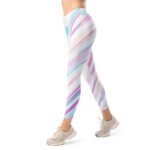 Pastel Stripe Leggings Diagonal Yoga Pants