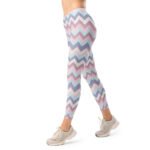 Pastel Chevron Leggings Soft Dotted Zigzag Yoga Pants