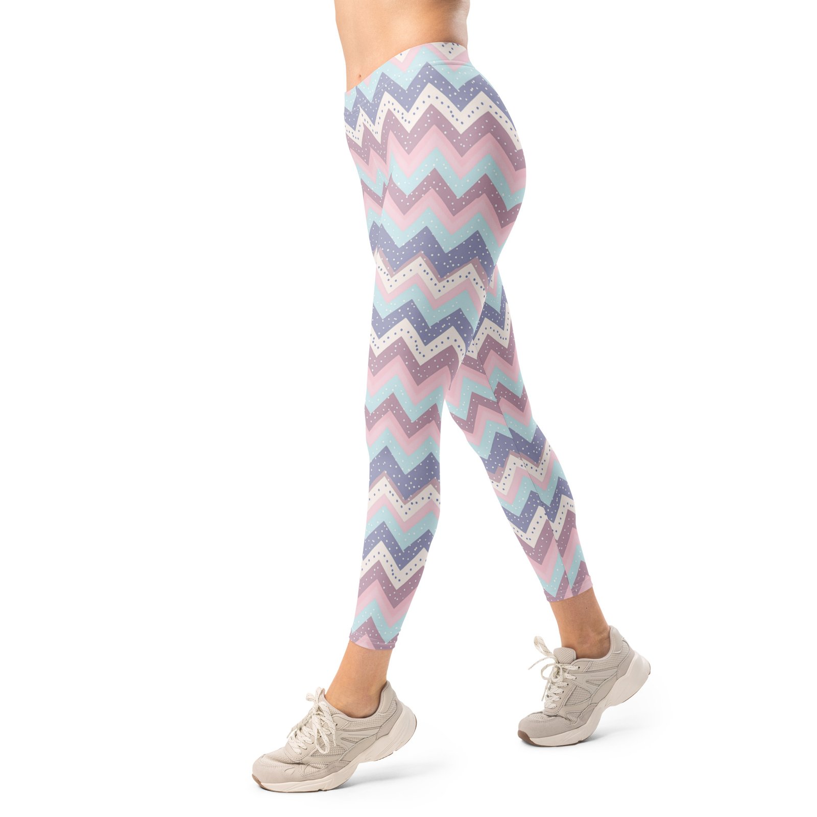 Pastel Chevron Leggings Soft Dotted Zigzag Yoga Pants Pastel Chevron Leggings Soft Dotted Zigzag Yoga Pants