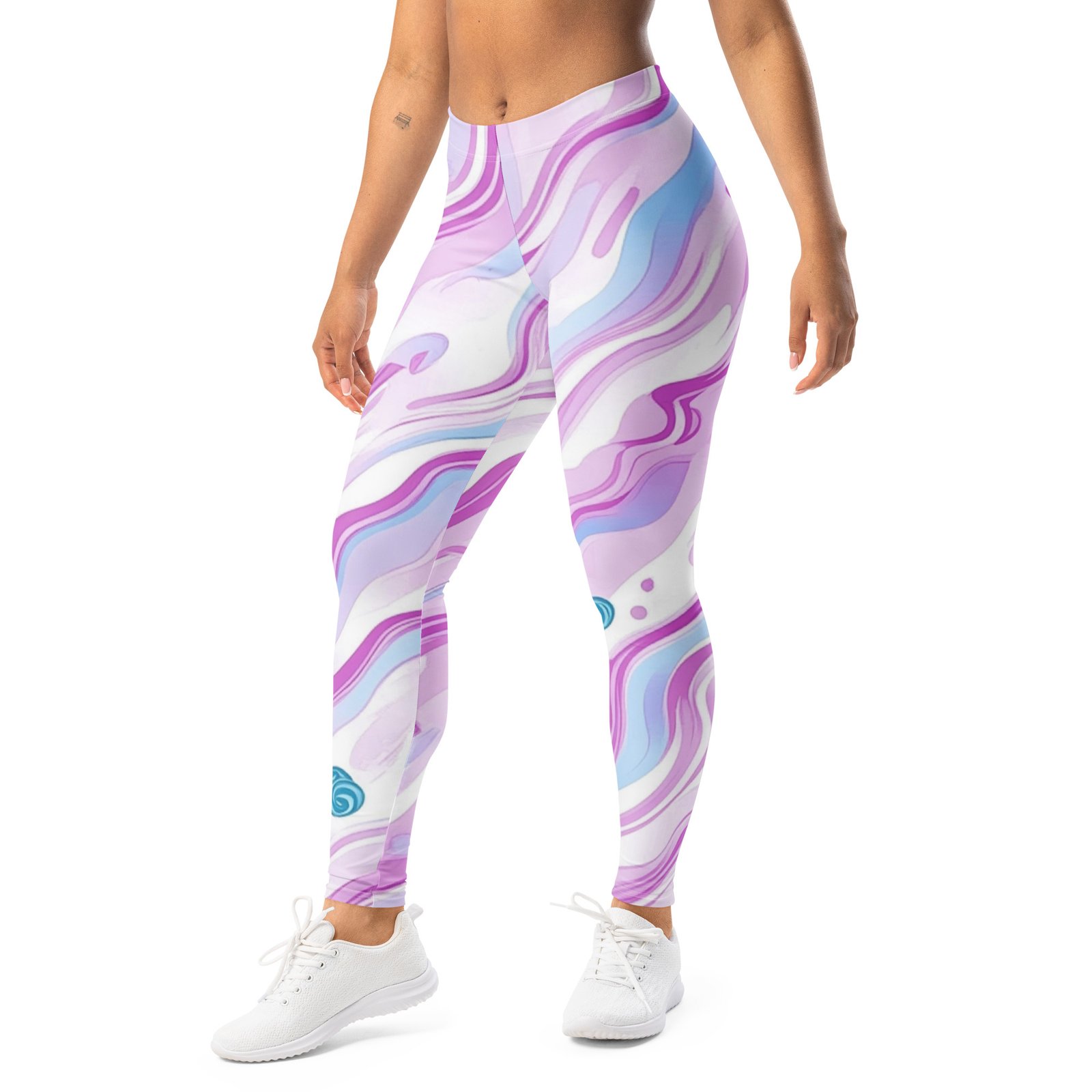 Pastel Swirl Leggings Dreamy Pink Purple Wave Yoga Pants Pastel Swirl Leggings Dreamy Pink Purple Wave Yoga Pants