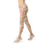 Retro Wavy Leggings Vintage Abstract Yoga Pants