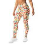 Retro Wavy Leggings Vintage Abstract Yoga Pants