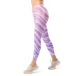 Glitter Wave Leggings Pink Purple Sparkle Yoga Pants