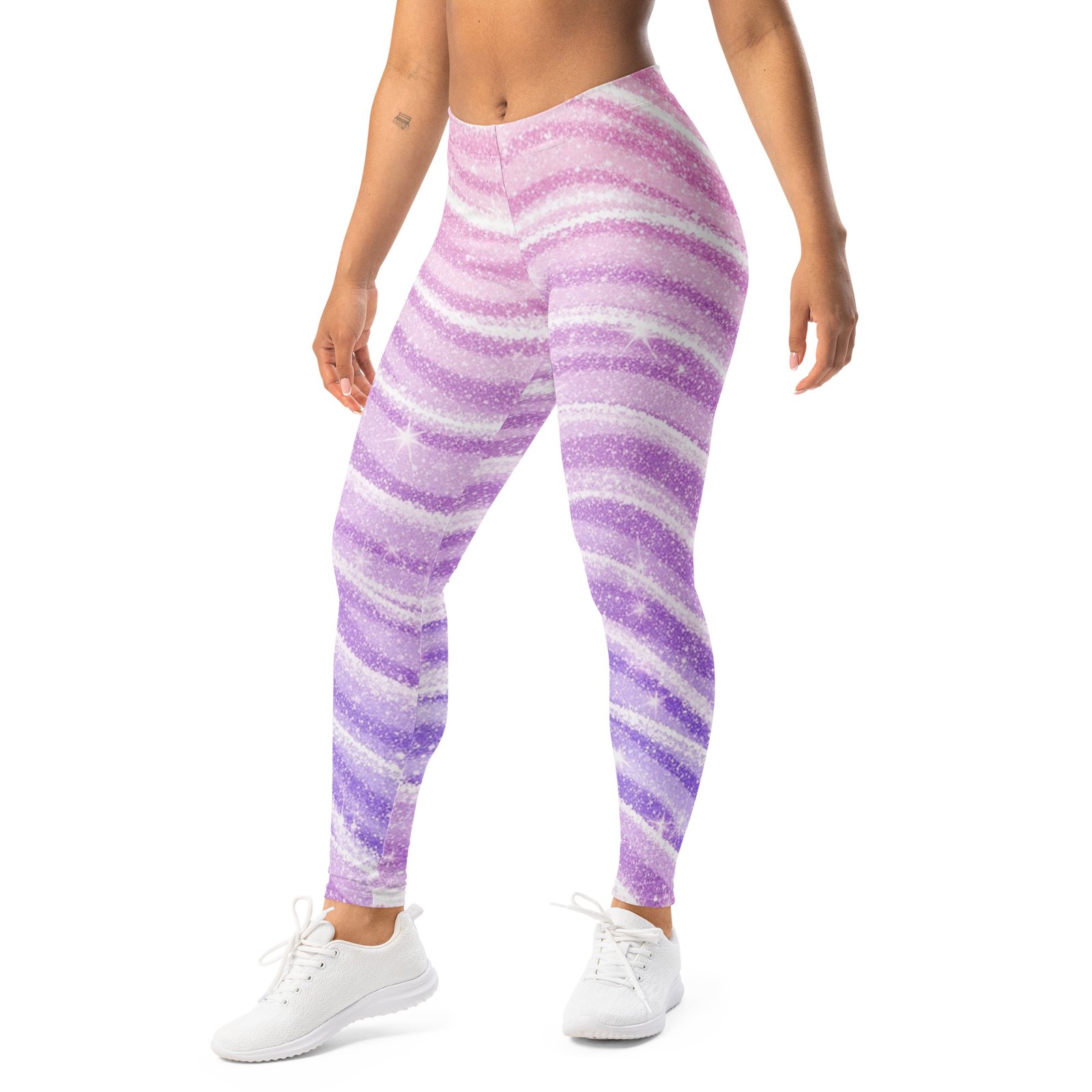 Glitter Wave Leggings Pink Purple Sparkle Yoga Pants Glitter Wave Leggings Pink Purple Sparkle Yoga Pants