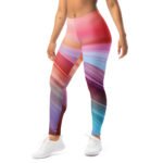 Colorful Gradient Leggings Smooth Wave Yoga Pants