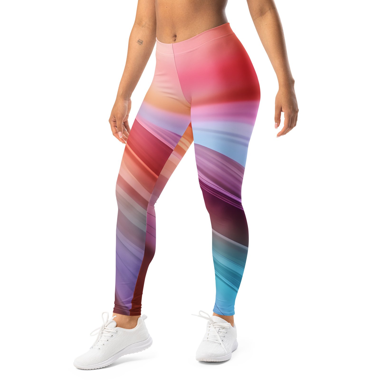 Colorful Gradient Leggings Smooth Wave Yoga Pants Colorful Gradient Leggings Smooth Wave Yoga Pants