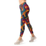 Psychedelic Wave Leggings Retro 70s Colorful Yoga Pants