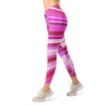 Pink Swirl Leggings Vibrant Abstract Yoga Pants