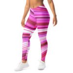 Pink Swirl Leggings Vibrant Abstract Yoga Pants