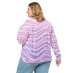 Pastel Glitter Wave Bomber Jacket Sparkly Fashion