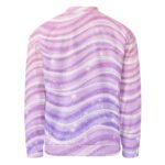 Pastel Glitter Wave Bomber Jacket Sparkly Fashion