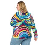 Psychedelic Abstract Bomber Jacket Vibrant Art Coat