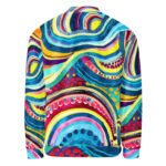 Psychedelic Abstract Bomber Jacket Vibrant Art Coat