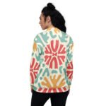 Retro Abstract Bomber Jacket Vintage 70s Pattern Coat