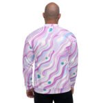 Pastel Swirl Bomber Jacket Dreamy Pink Purple Coat