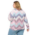 Pastel Chevron Bomber Jacket Dotted Zigzag Coat