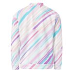 Pastel Stripe Bomber Jacket Soft Diagonal Fashion Coat