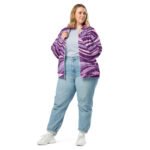 Purple Glitter Wave Bomber Jacket Sparkly Fashion
