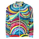 Psychedelic Abstract Bomber Jacket Vibrant Art Coat
