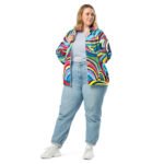Psychedelic Abstract Bomber Jacket Vibrant Art Coat