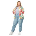 Retro Abstract Bomber Jacket Vintage 70s Pattern Coat