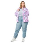 Pastel Swirl Bomber Jacket Dreamy Pink Purple Coat