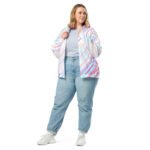 Pastel Stripe Bomber Jacket Soft Diagonal Fashion Coat