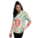 Retro Abstract Bomber Jacket Vintage 70s Pattern Coat