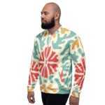 Retro Abstract Bomber Jacket Vintage 70s Pattern Coat