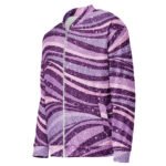 Purple Glitter Wave Bomber Jacket Sparkly Fashion