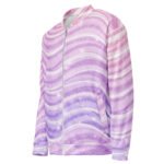 Pastel Glitter Wave Bomber Jacket Sparkly Fashion