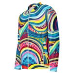 Psychedelic Abstract Bomber Jacket Vibrant Art Coat