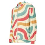 Retro Wavy Bomber Jacket Vintage 70s Pattern Coat