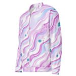 Pastel Swirl Bomber Jacket Dreamy Pink Purple Coat