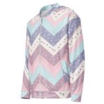 Pastel Chevron Bomber Jacket Dotted Zigzag Coat