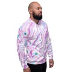 Pastel Swirl Bomber Jacket Dreamy Pink Purple Coat