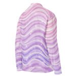 Pastel Glitter Wave Bomber Jacket Sparkly Fashion