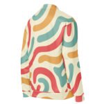 Retro Wavy Bomber Jacket Vintage 70s Pattern Coat