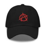Anarchy Symbol Baseball Hat Punk Rock Embroidered Cap